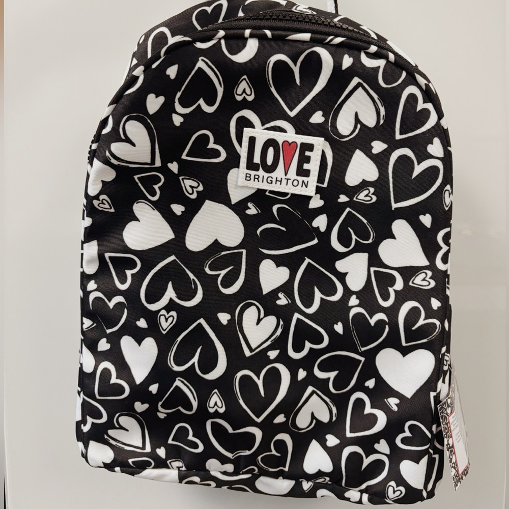 Brighton Black and White Heart Backpack